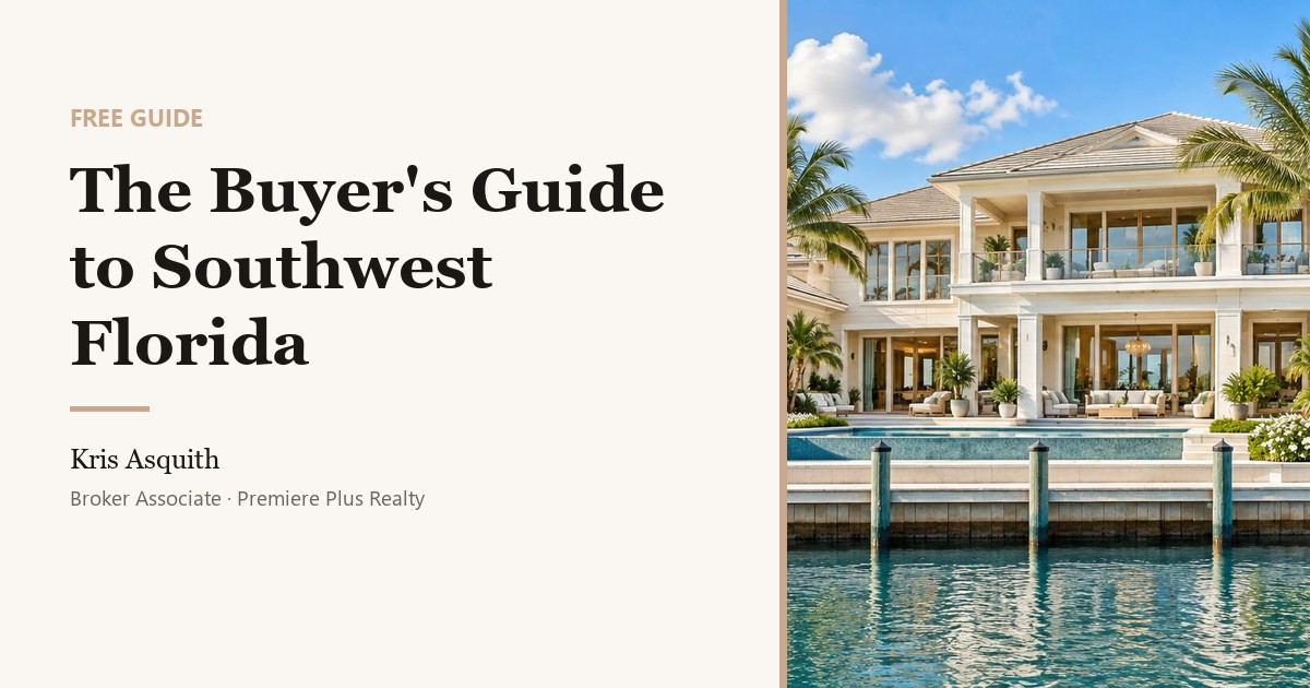 Cover of the free guide: The Buyer's Guide to Southwest Florida